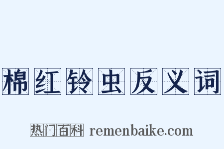 棉红铃虫反义词是什么意思的图片
